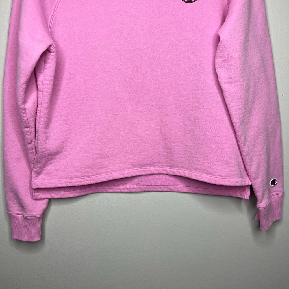 Pink Champion Mock Neck Sweatshirt Pullover Crop Logo Women's Medium - Picture 3 of 8